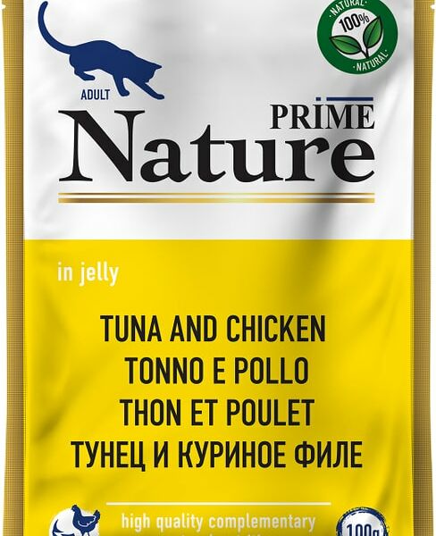 Влажный корм для кошек Prime Nature Тунец и курица в желе 100 г