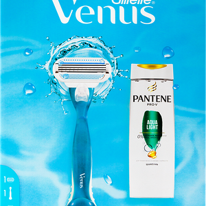 Набор подарочный женский VENUS Бритва с 1 сменной кассетой+Шампунь PANTENE Pro-V Aqua Light, 250мл