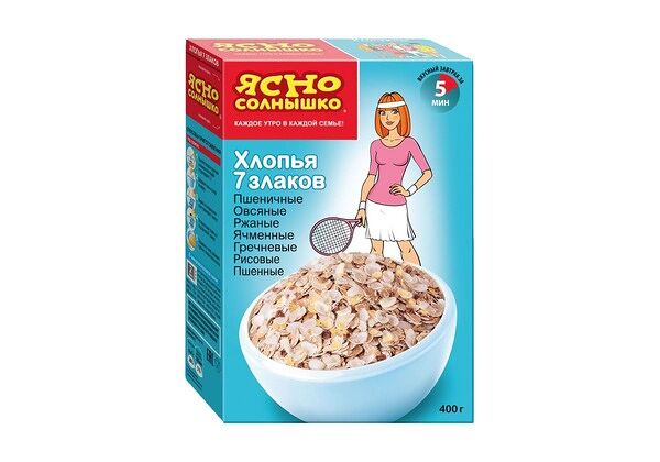 Хлопья мультизлаковые Ясно солнышко 7 злаков