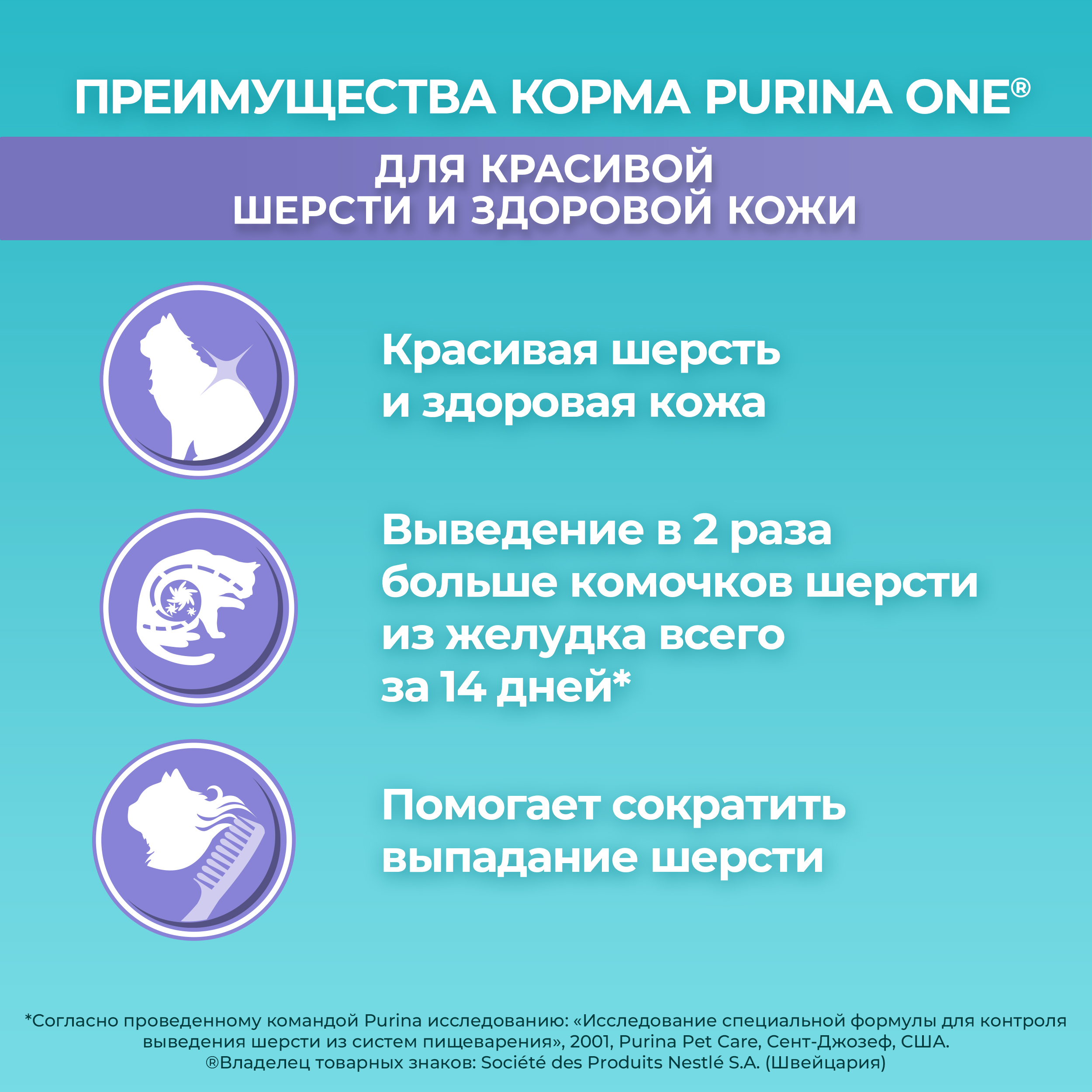 

Сухой корм Purina One для взрослых кошек для красивой шерсти, здоровой кожи и контроля образования волосяных комков, с высоким содержанием курицы и цельными злаками Пакет 750 г