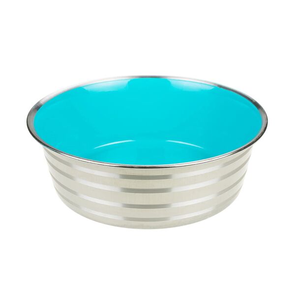 Миска металл ребристая с тяжелым дном в цвете 16см