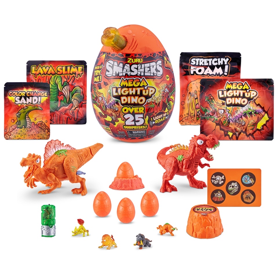 

Игровой набор Zuru Smashers Mega Lava большое яйцо с сюрприз с свет. эффектами 25 сюрпризов, ассортимент