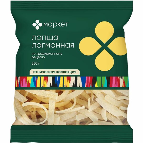 Лапша Лагманная группы А Маркет, 250г