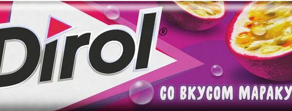 Жевательная резинка Dirol со вкусом маракуйи