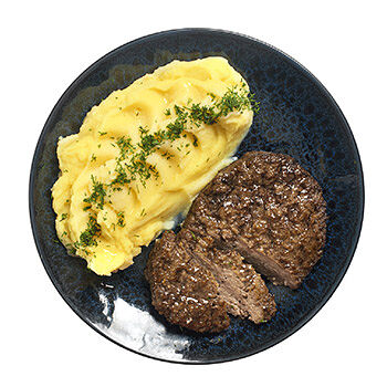 Бифштекс из говядины с картофельным пюре Уже Готово