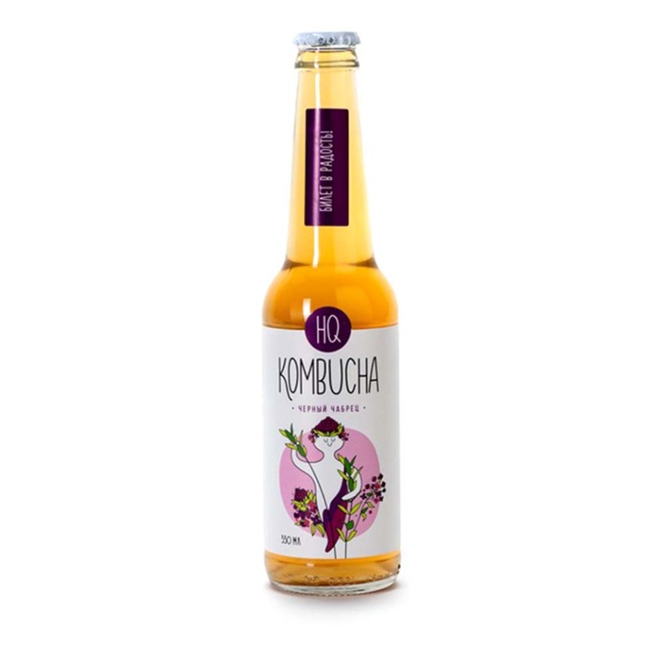 

Комбуча HQ Kombucha Чёрный чабрец 330 мл