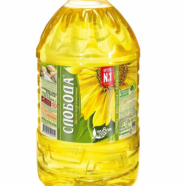 Масло подсолнечное Слобода рафинированное дезодорированное