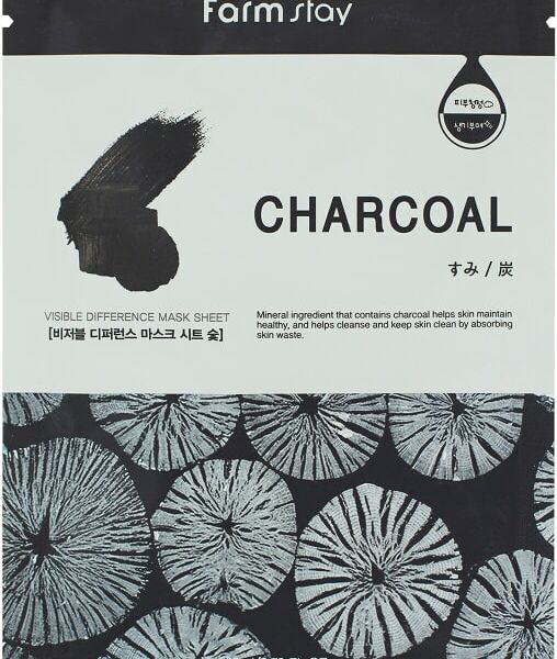 Маска для лица FarmStay тканевая с углем 23мл