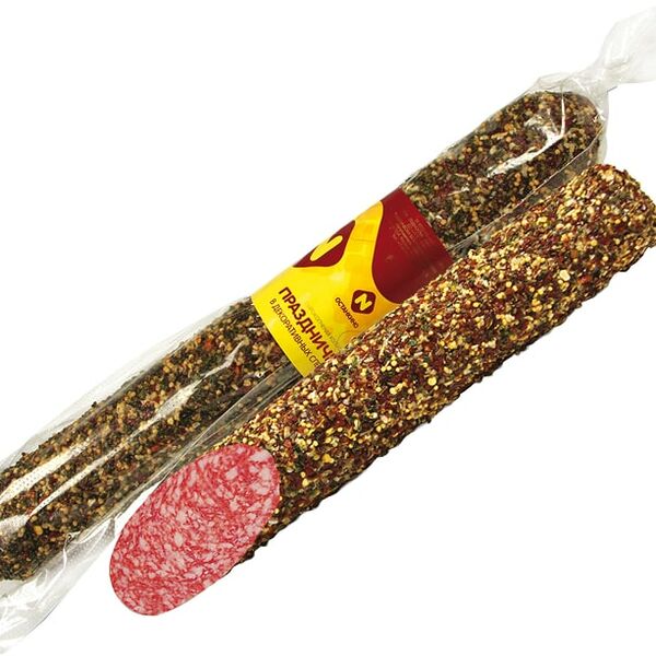 Колбаса Останкино Праздничная в специях сырокопченая 0.4-0.7кг