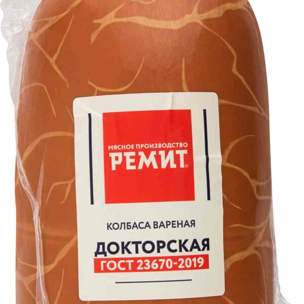 Колбаса варёная Докторская Ремит в белковой оболочке