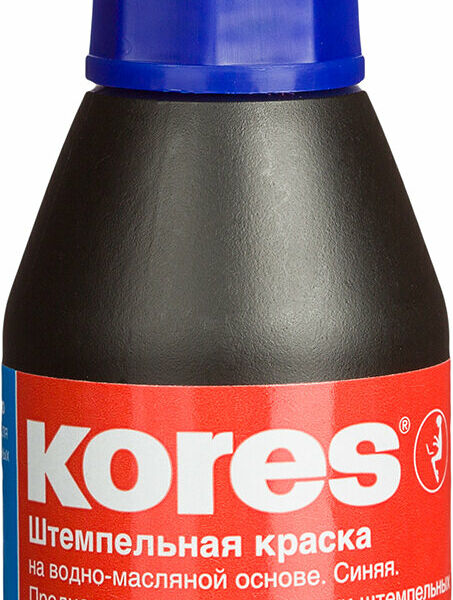 Краска штемпельная KORES синяя 71304