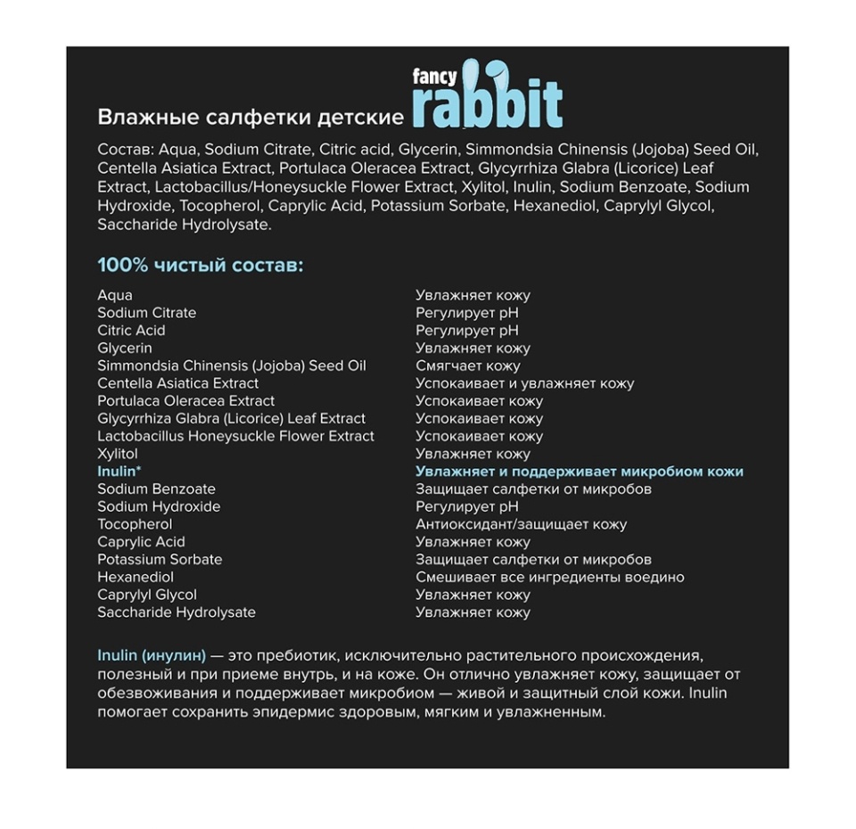 

Влажные салфетки детские Fancy Rabbit блок 3 упаковки x 25 шт