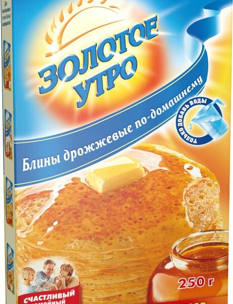 Смесь для выпечки Золотое утро Блины дрожжевые по-домашнему 250г