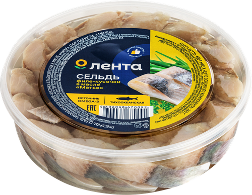 

Сельдь Лента филе в масле 400 г