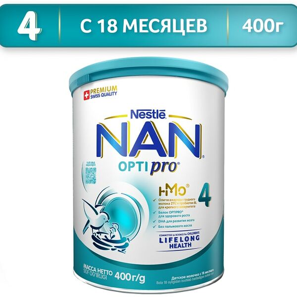 Смесь NAN 4 OPTIPRO молочная 400г