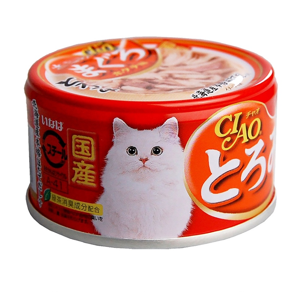 

Консервы для кошек Inaba Ciao Toromi Курица с тунцом Магуро и морским гребешком 80 г