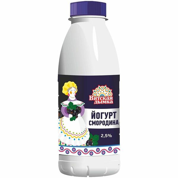 Йогурт Вятская Дымка Черная смородина 2.5% 430г