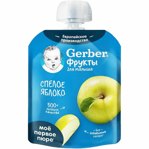 Пюре фруктовое Gerber спелое яблоко с 4 месяцев, 90г