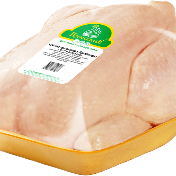 Тушка цыпленка-бройлера ПРИОСКОЛЬЕ охл. подложка вес до 2.3 кг