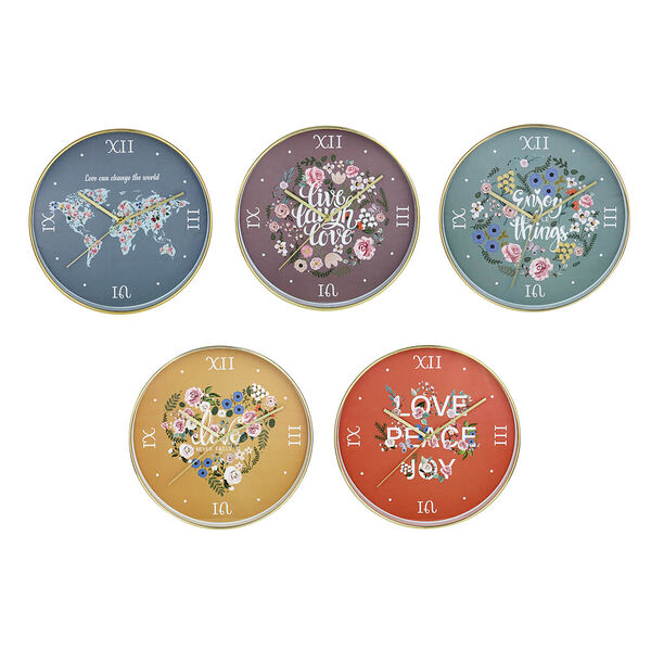 Ladecor chrono часы настенные круглые, пластик, 30х30х4 см, 5 цветов