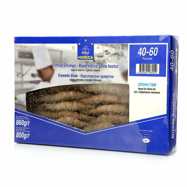 Креветки королевские с головой в панцире сыро-мороженые TM Metro Chef (Метро Шеф)