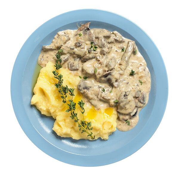 Печень по-строгановски с картофельным пюре Уже Готово