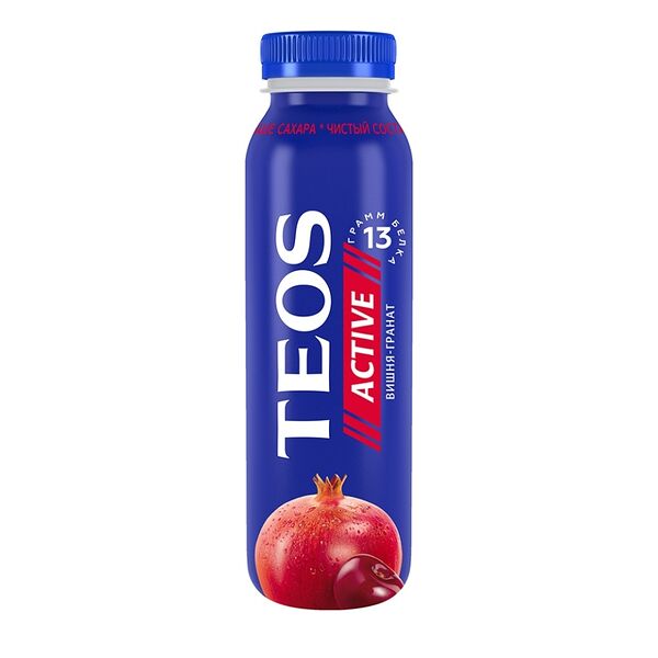 Йогурт питьевой Teos Active Вишня и Гранат 1.8% 260 г