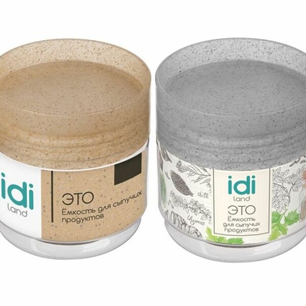 Емкость Idi Land для продуктов сыпучих, 0,5л 1шт в ассортименте