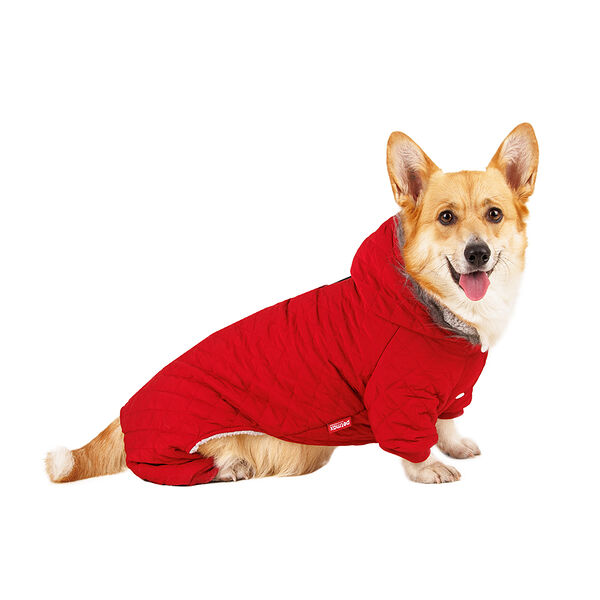 Комбинезон с капюшоном для собак 3XL красный (унисекс)
