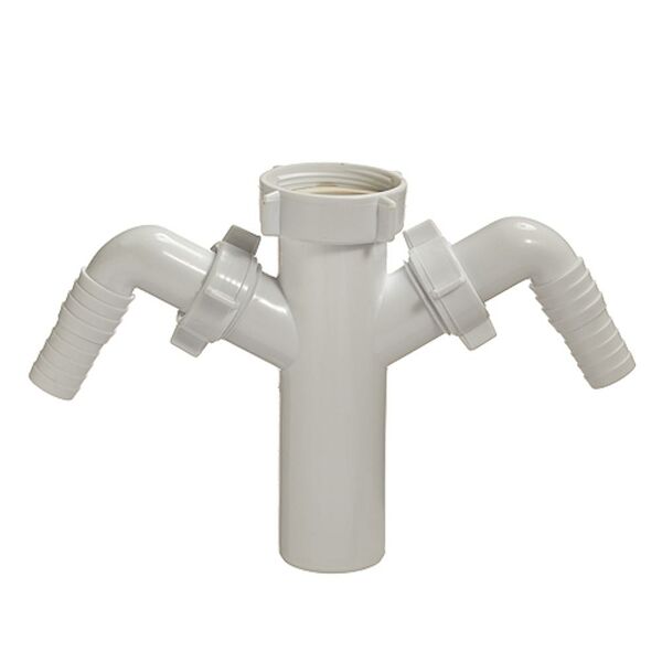 Вставка 1 1/2 40 мм с двумя отводами, пластик