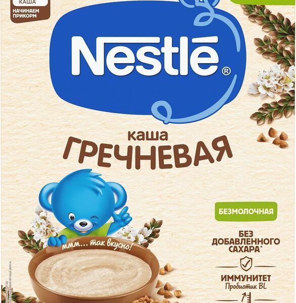 Каша Nestle гречневая безмолочная с 4 мес