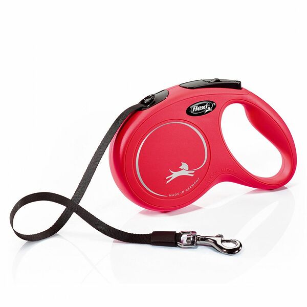 Рулетка Flexi New Classic для собак до 25 кг (5 м лента) M, Красный