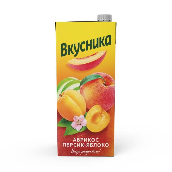 Напиток Вкусника 1.93л Абрикос Персик Яблоко Сокосодержащий