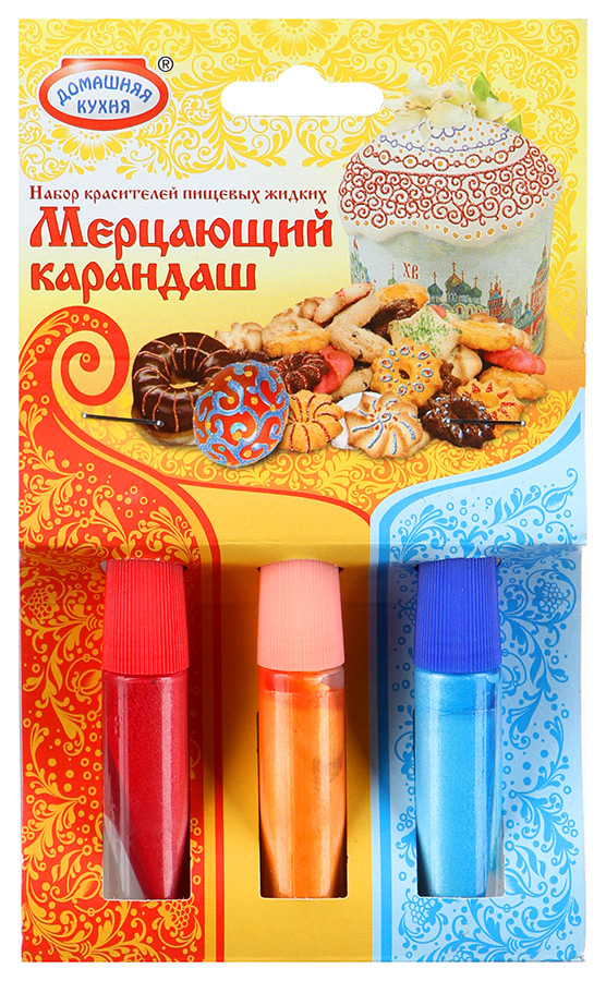 

Набор красителей пищевых Домашняя кухня Мерцающий карандаш