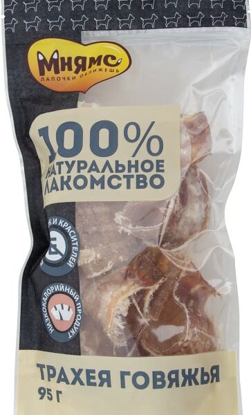 Лакомство для собак Мнямс трахея говяжья 95г