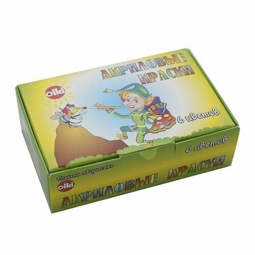 2711 Набор акриловых красок 'Планета творчества' 6 цветов, Olki