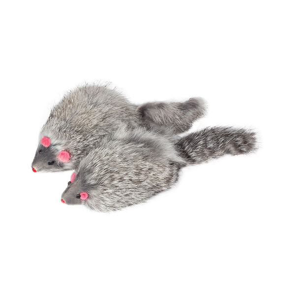 Набор игрушек для кошек TRIOL Мышь серая, 90-100мм (2шт)