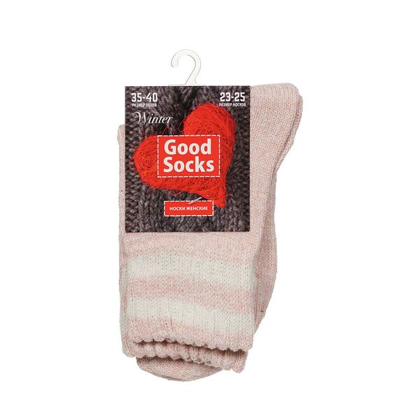 Женские носки Good Socks Winter розовые с полосками р.35-40