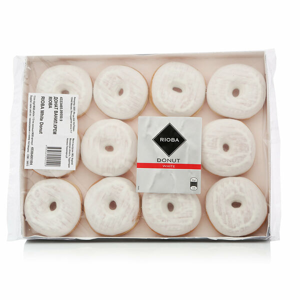 Пончики Rioba white donut (Донат ванил. крем Риоба) замороженные ТМ Rioba (Риоба)