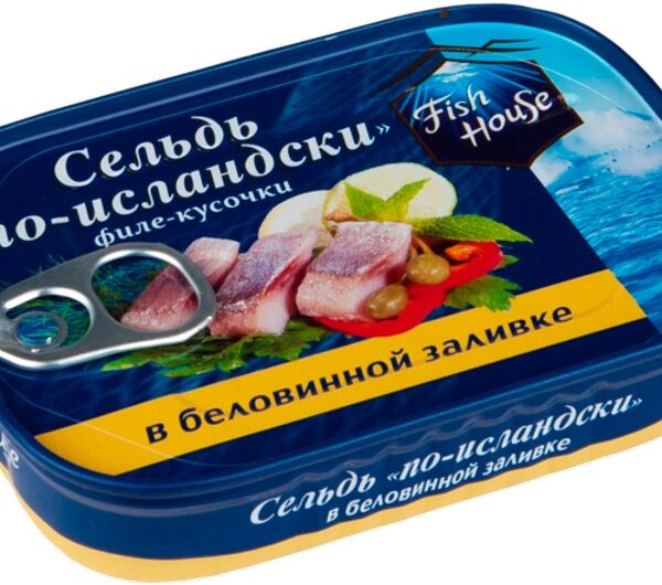 Сельдь Fish House По-Исландски в беловинной заливке, 115г