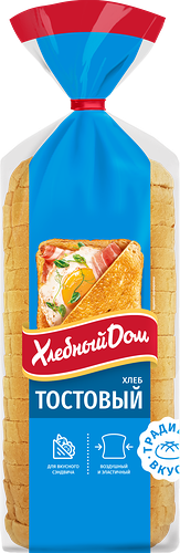 Хлеб Хлебный дом пшеничный Тостовый в нарезке 500г