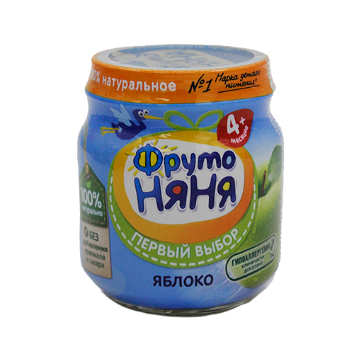 Фрутоняня пюре натуральное Яблочное 100 г