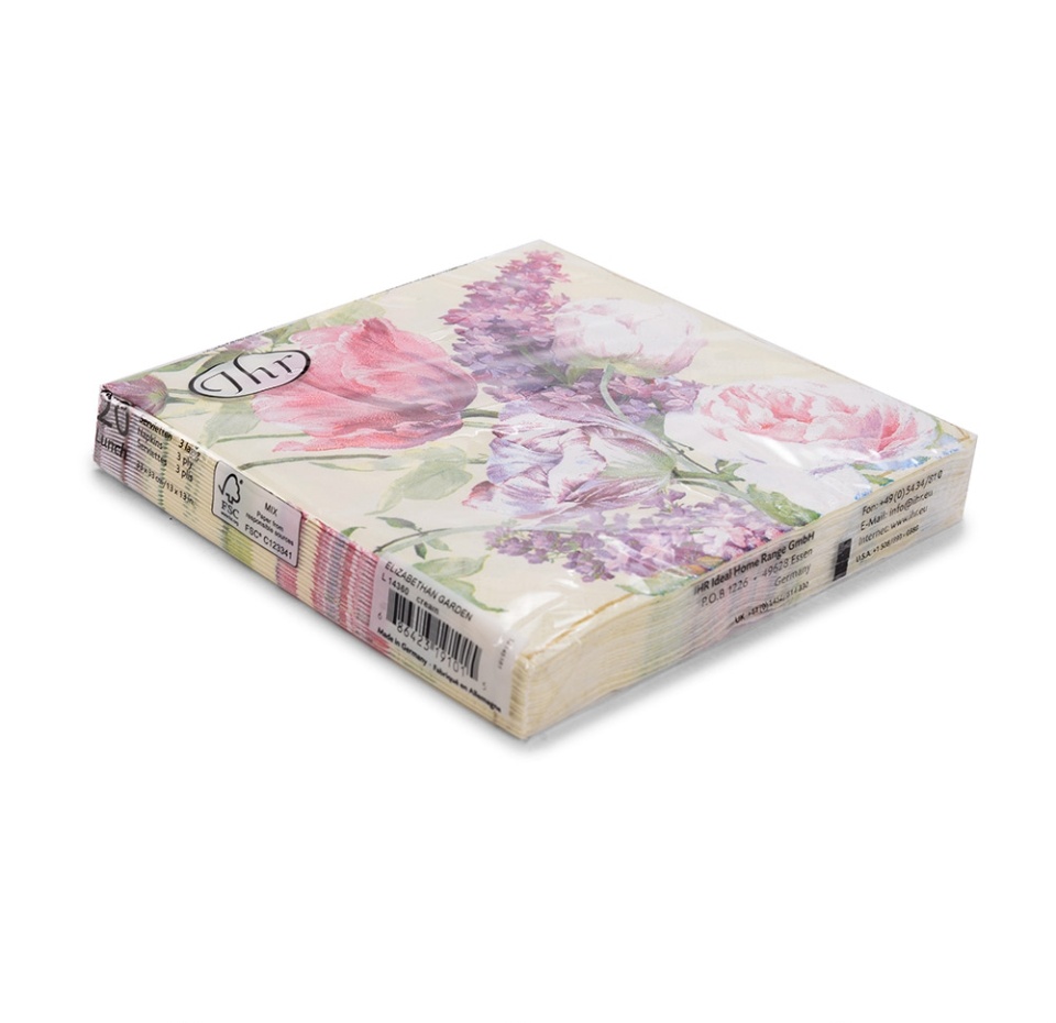 

Салфетки IHR Elizabethan garden cream 33х33 см 20 шт
