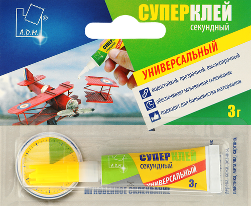 Супер-клей ADM Универсальный, Арт. GHS325B, 3г