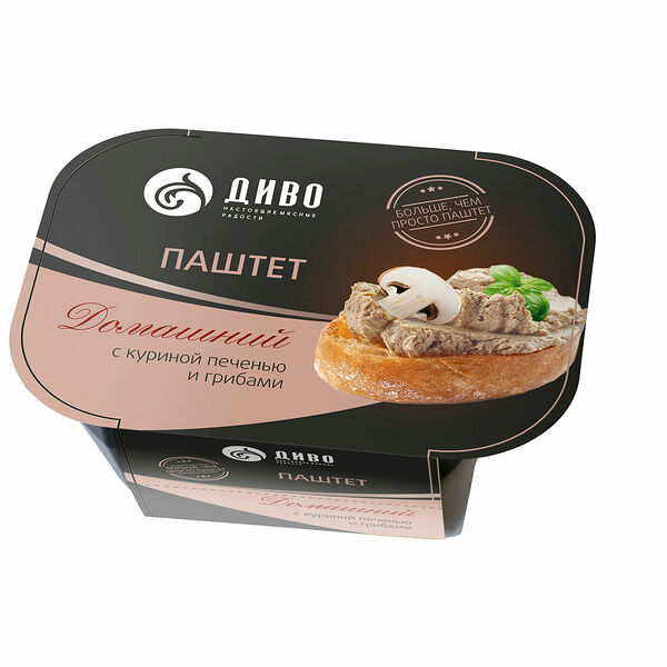 Паштет Диво Домашний с куриной печенью и грибами