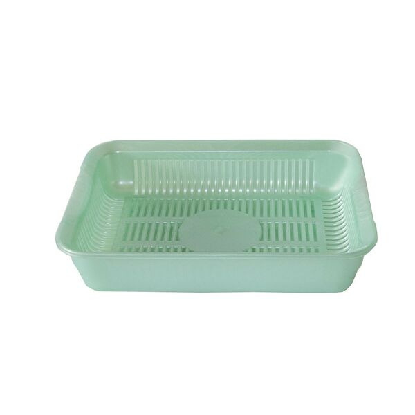 Туалет для кошек ХОРОШКА с сеткой 35,5х26х9см зеленый перламутр