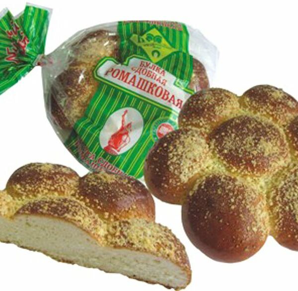 Булка сдобная Колос Ромашковая