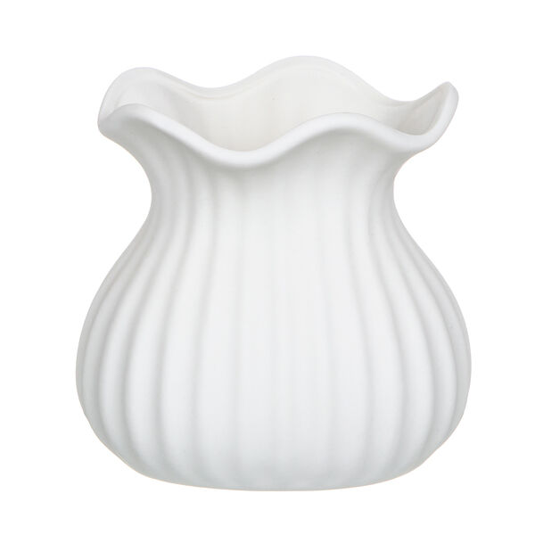 Ваза керамика, 11.6х9 см, цвет белый