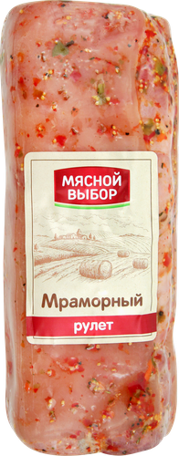 

Рулет Мясной выбор Мраморный копчено-вареный вес до 400 г