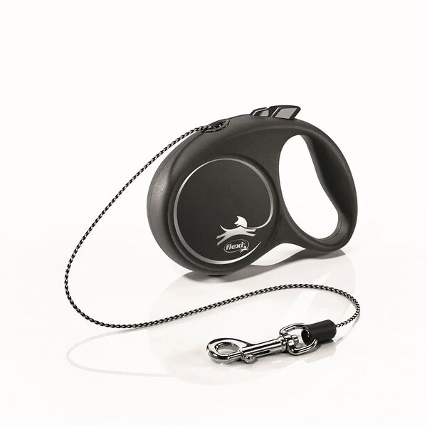 Рулетка Flexi Black Design XS до 8 кг (3 м трос) серебряный